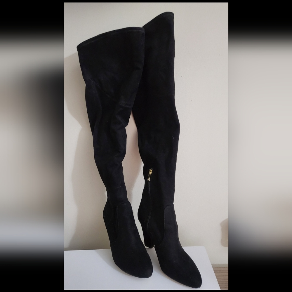 Ivanka Trump Faux Suede OTK Boots